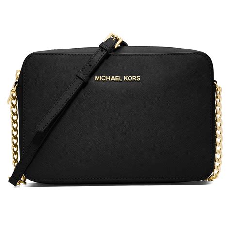 michael kors lesley crossbody black and silver|michael kors leather handbags.